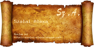 Szalai Alexa névjegykártya