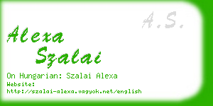alexa szalai business card